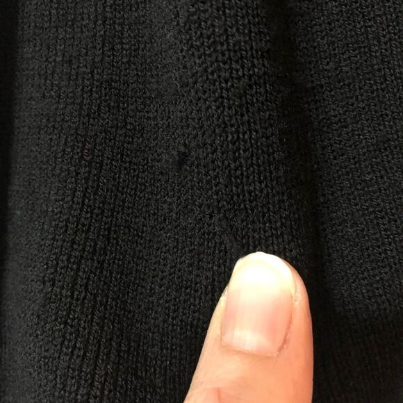 Bill Blass Fine Merino Wool Black Cardigan Sweater Womens XS Preppy Fall - Picture 5 of 10